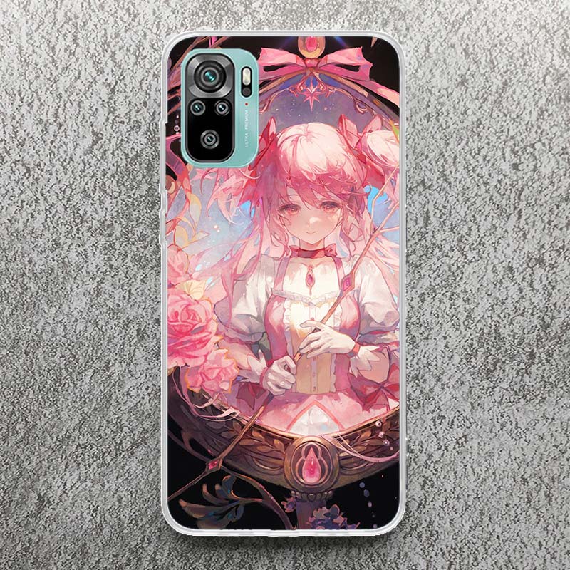Madoka Magica Anime Print Soft Case for Xiaomi Redmi 14C 13C 12C 13 12 Phone Shell 10C 10A 10 9A 9C 9T 9 8A 8 7A 7 6A 6 Pro