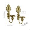 2x Candle Holder Candlestick Stand Multi Purpose Metal Ornament Wall Mounted for Wedding