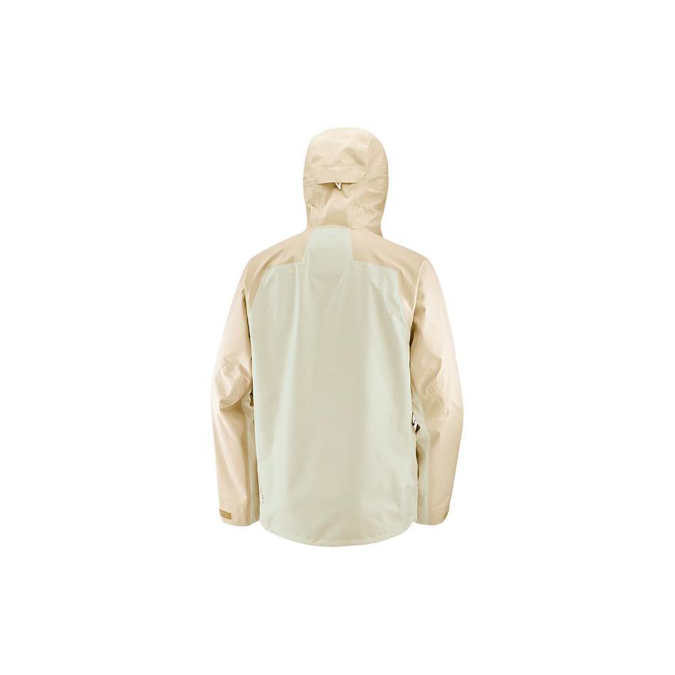 New SALOMON OUTLINE 3L GTX® SHELL Jackets Coats Men's Earth Gray LC2216400