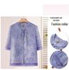 Elegant 2026 Summer Print Top for Middle-Aged & Elderly Women - Chinese Style