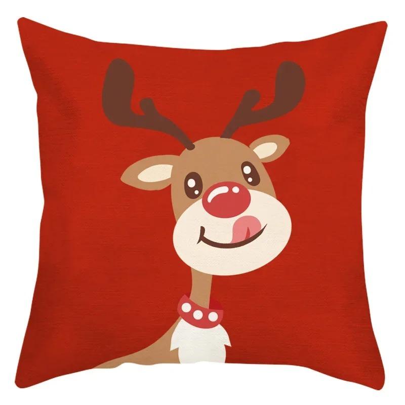 Weihnachts-Themen-Kissenbezüge Auto Zubehör Büro Santa Claus Wohnzimmer Sofa Hause Kissenbezüge