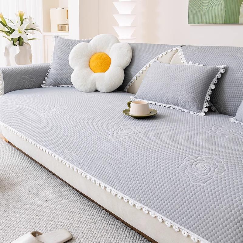 Cooling Doudou Ice Silk Sofa Cushion Summer Mat Seat Cushion Non-slip Sofa Cover 2025 Cover Cloth Towel