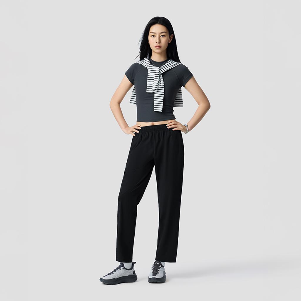 Li Ning Fitness Series Letter Print Brand Logo Casual Pants Women Pants AYKW868-2