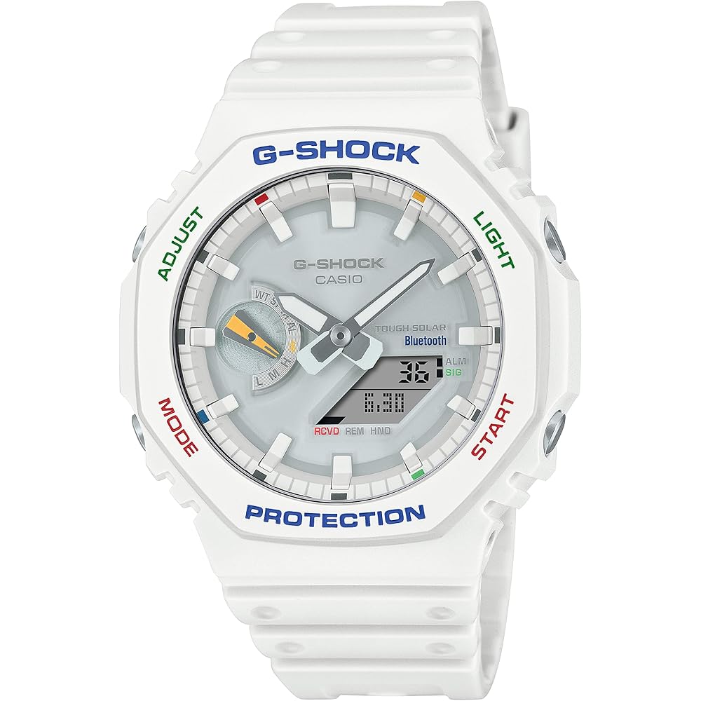 Мужские часы Casio G-Shock GA-B2100FC-7A Белые Аналогово-цифровые Водонепроницаемые Ударопрочные