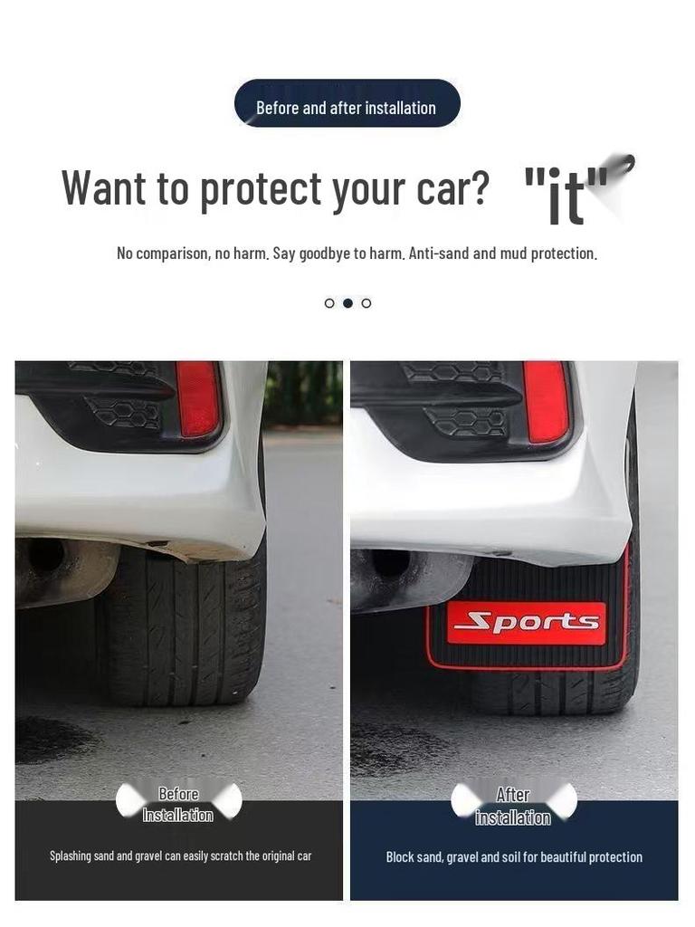 Universal Car Mudguards - Plastic Anti-Splash Tire Protectors