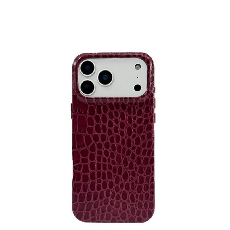 Luxury Genuine Leather Crocodile Texture Magnetic Phone Case IPhone 18 Pro Max Full Coverage Business Style