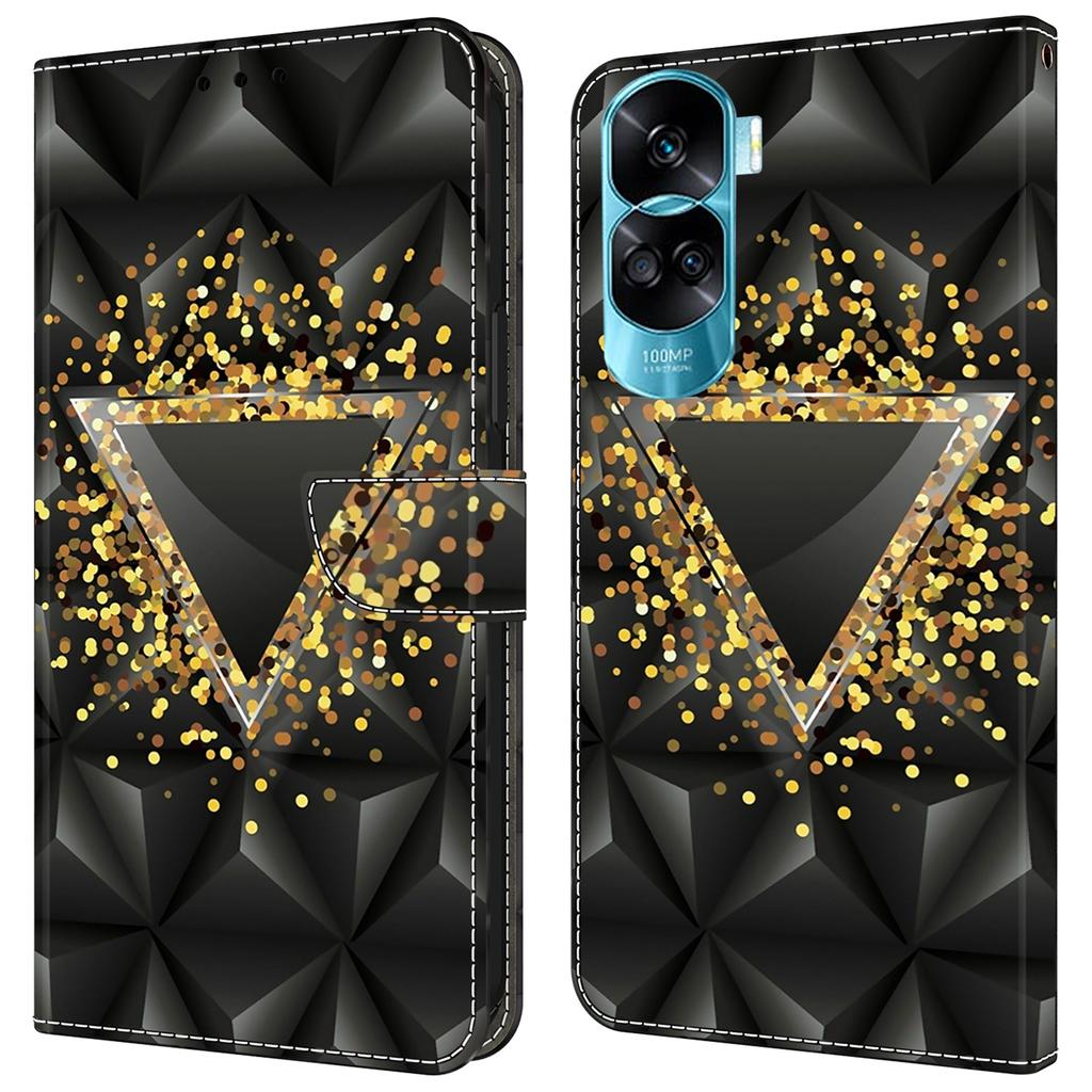 Für Honor 90 Lite 5G/X50i 5G Hüllen Magnetische Handyhülle Musterdruck Brieftasche Kratzfeste Handyhülle