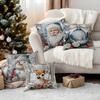 Vintage Christmas Decor Pillowcase Printed Polyester 40/45/50Cm Throw Pillowcover Decorative Sofa Cushion Pillowslip Home Decor