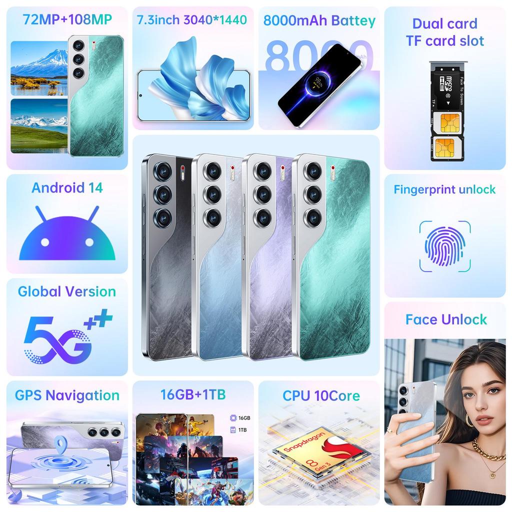 Camon40 Pro: 7.3'' Android Smartphone, 16GB RAM + 1TB Storage, International Edition