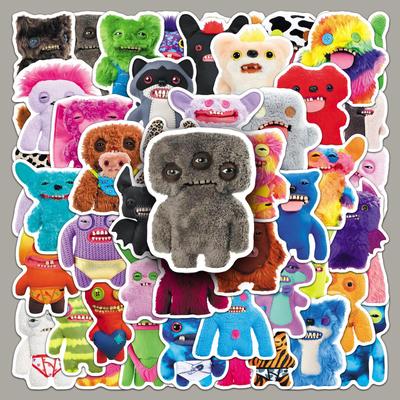 50 Autocollants de Monstre Mignon à Dents FUGGLER pour Journaux, Valises et Tasses à Thé – Tendance Mignon Moche.