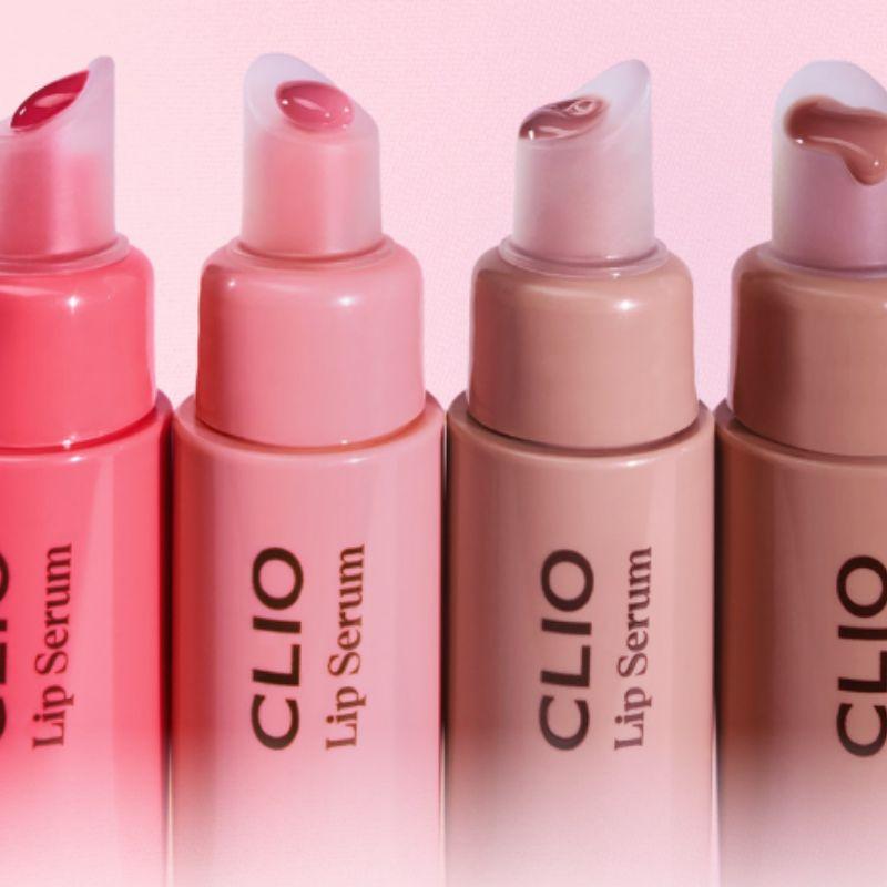 Clio Glaze Lip Serum Set 8g Glossy Hydrating Lip Serum Korean High Shine Plumping Lip Tint Set