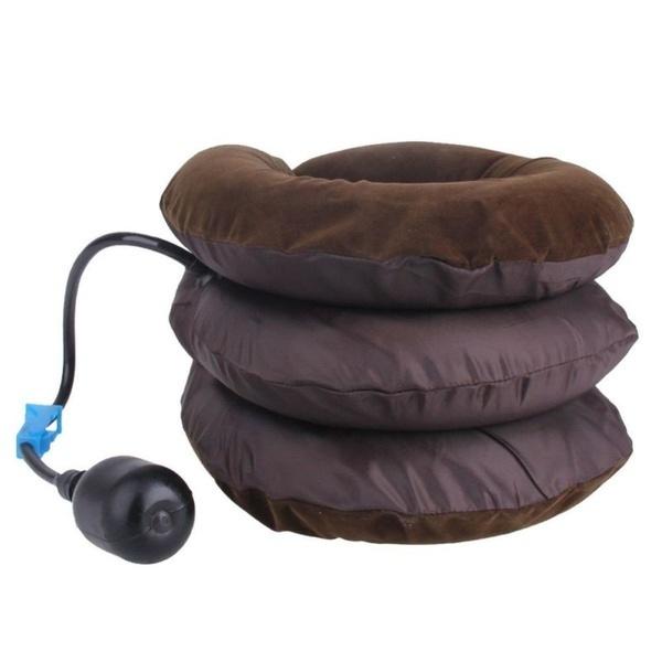 3 Layer Inflatable Neck Back Traction Collar Neck Shoulder Pain Relief Soft Air Cervical Stretch