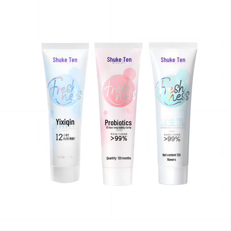 Saky Probiotic Fresh Breath Toothpaste Sea Breeze Mint, Berry Iced Tea & Fresh Fruit
