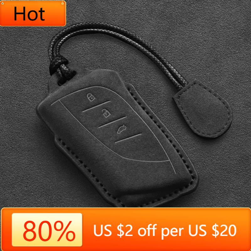 Interior Mouldings Leather Car Key Case For Lexus NX GS RX IS ES GX LX RC 200 250 350 LS 450H 300H 2017 2018 2019 2020 Suede Key