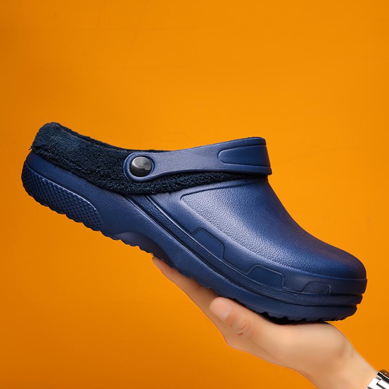 Scarpe da Giardino da Donna da Esterno Impermeabili Zoccoli Ciabatte in Peluche Pelliccia Multiuso Scarpe da Casa da Interno Antiscivolo Ciabatte Calde