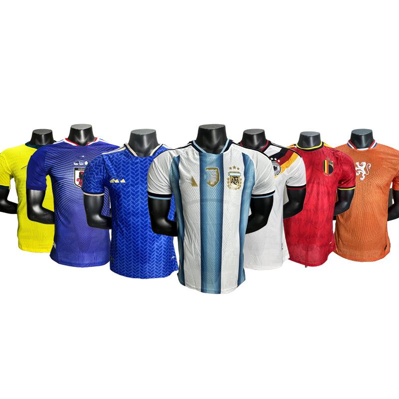 2526 Maillot de Football Version Joueur Coupe du Monde Manches Courtes Survêtement d'Entraînement et de Compétition