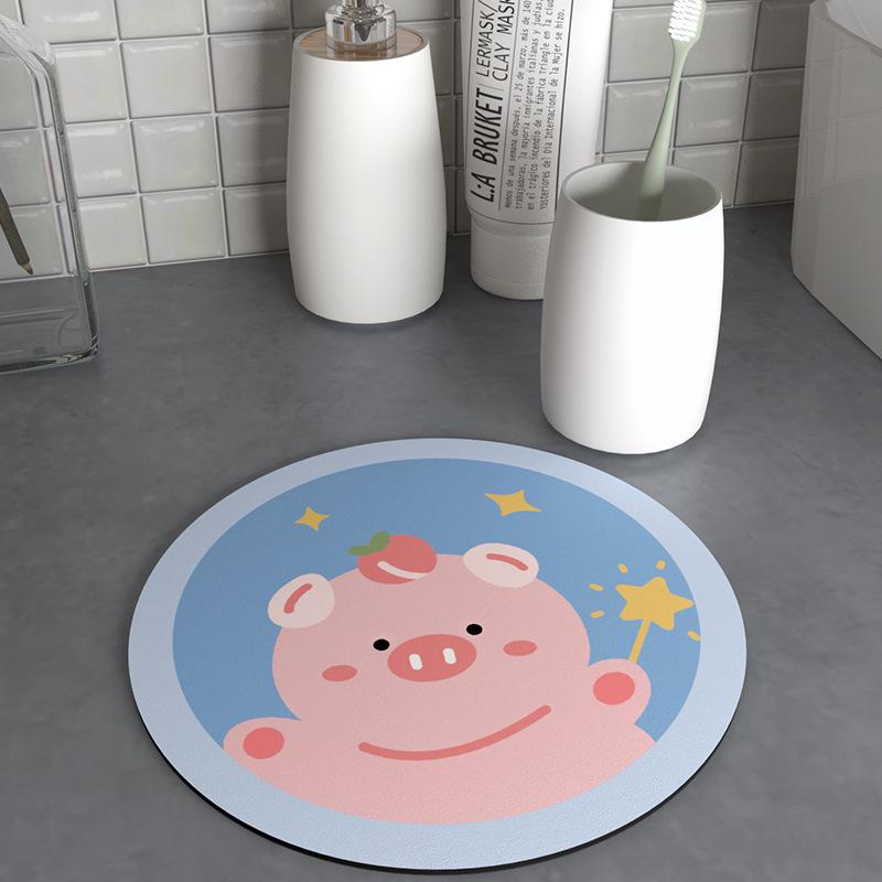 

Cartoon Non-slip Quick-drying Round Rug for Living Room, Coffee Table, Study, or Bedroom 14cm