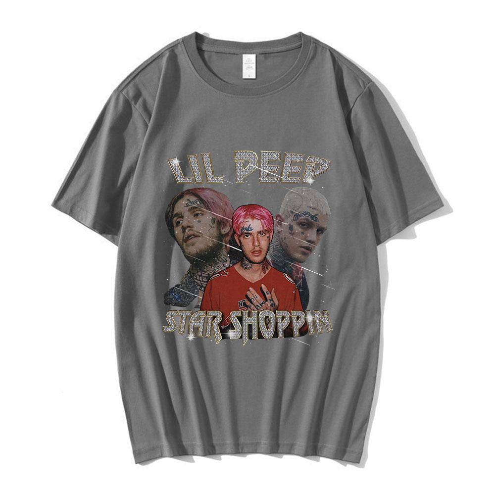 Rapper Lil Peep Graphic Tshirt Unisex Women Fashion Vintage Hip Hop T Shirt Couples Casual Cotton Oversized Short Sleeve TShirts