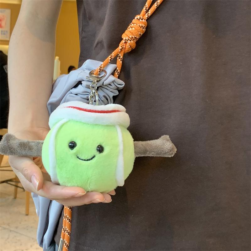 Multisport Plush Doll Pendant: Basketball, Football, Volleyball, Badminton, Rugby, Baseball, Tennis