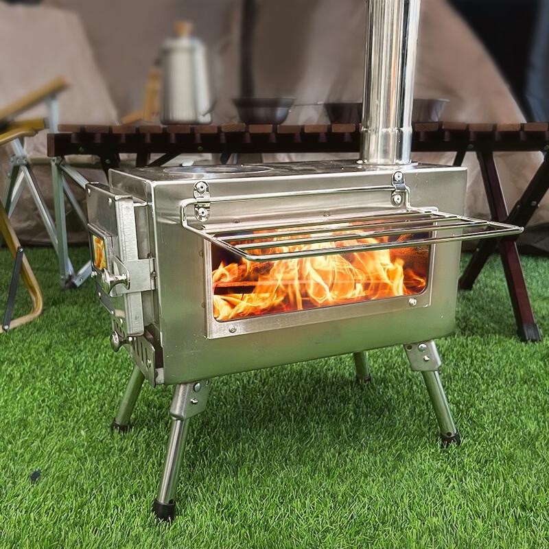 Oeny Foldable Outdoor Tent Stove with Large View Window