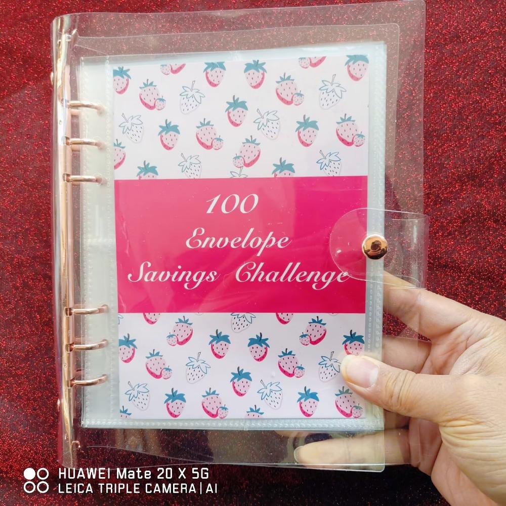 100 Enveloppen Geld Besparen Uitdaging Binder A5 Besparingsuitdagingen Boek met Enveloppen 100 Vakjes Vooraf Genummerd Bespaar $5050
