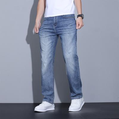 New Summer Jeans Men Straight Slim Washable Old Retro Pants Men
