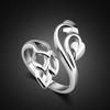 Women'S Small Fresh Leaf Ring, Simple Personality Temperament, Dongdaemun Platinum-Plated Jewelry