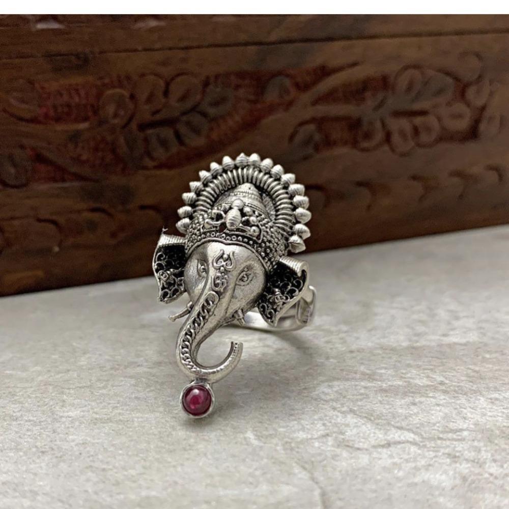 Fashion Creative Retro Ethnic Style Ring Exaggerated Elephant Shape Men's and Women's Jewelry