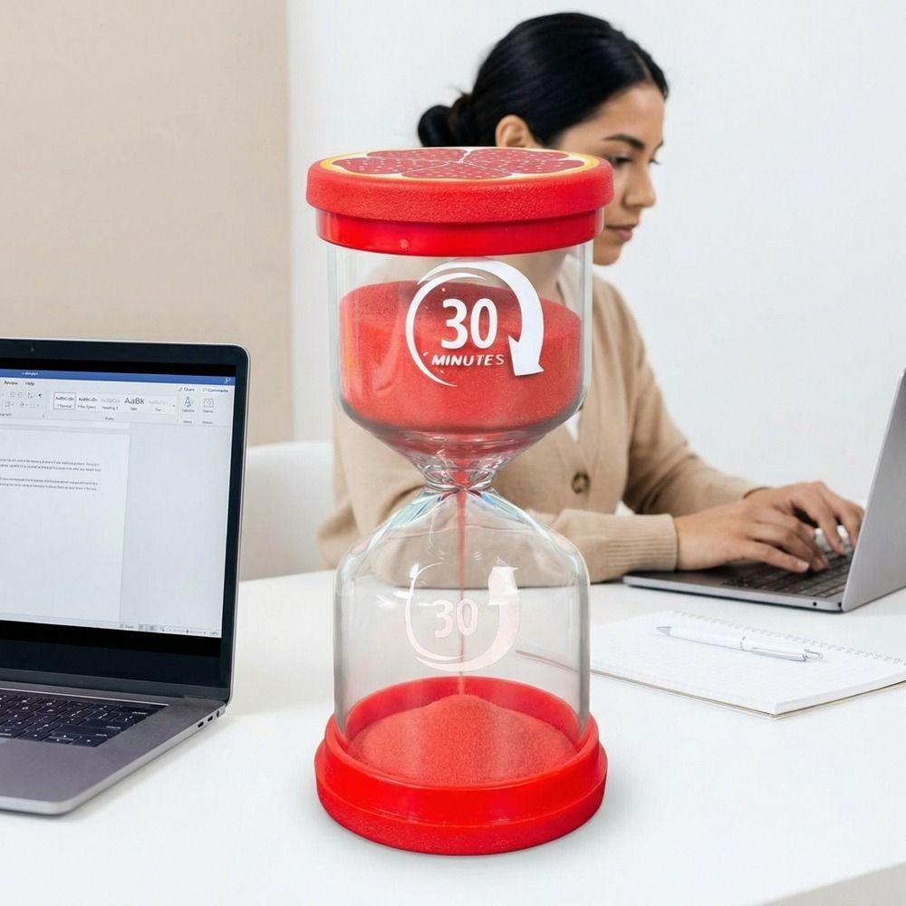 Marcaron Fruit Pattern Hourglass Portable Minutes Timer Study Timer Sand Timer  Home Decoration
