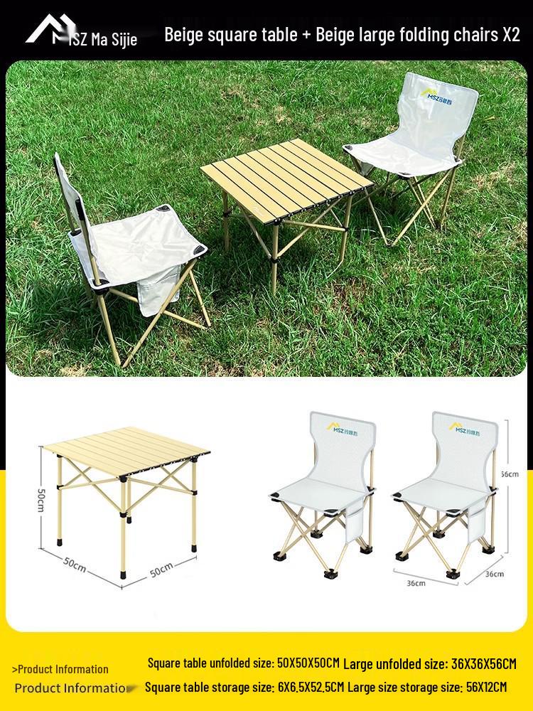 Portable Folding Picnic Table & Chair Set for Camping & Barbecue