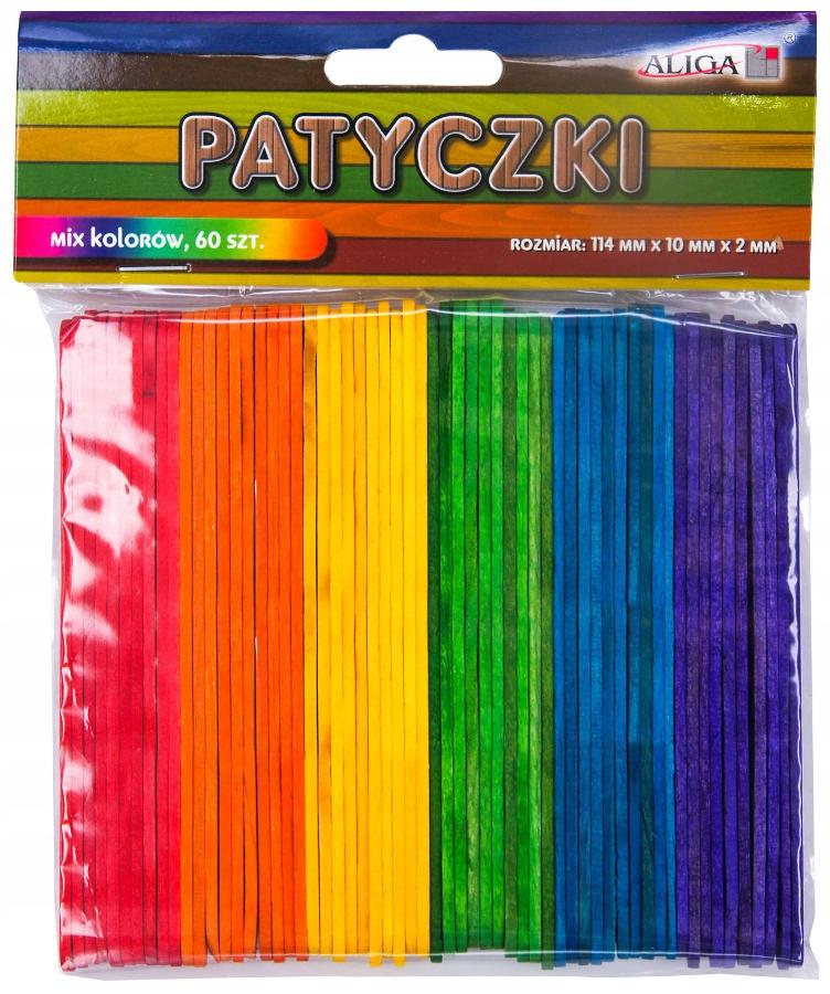 Patyczki Mix 6 Kolorów, Rozm. 114 X 10 X 2 Mm