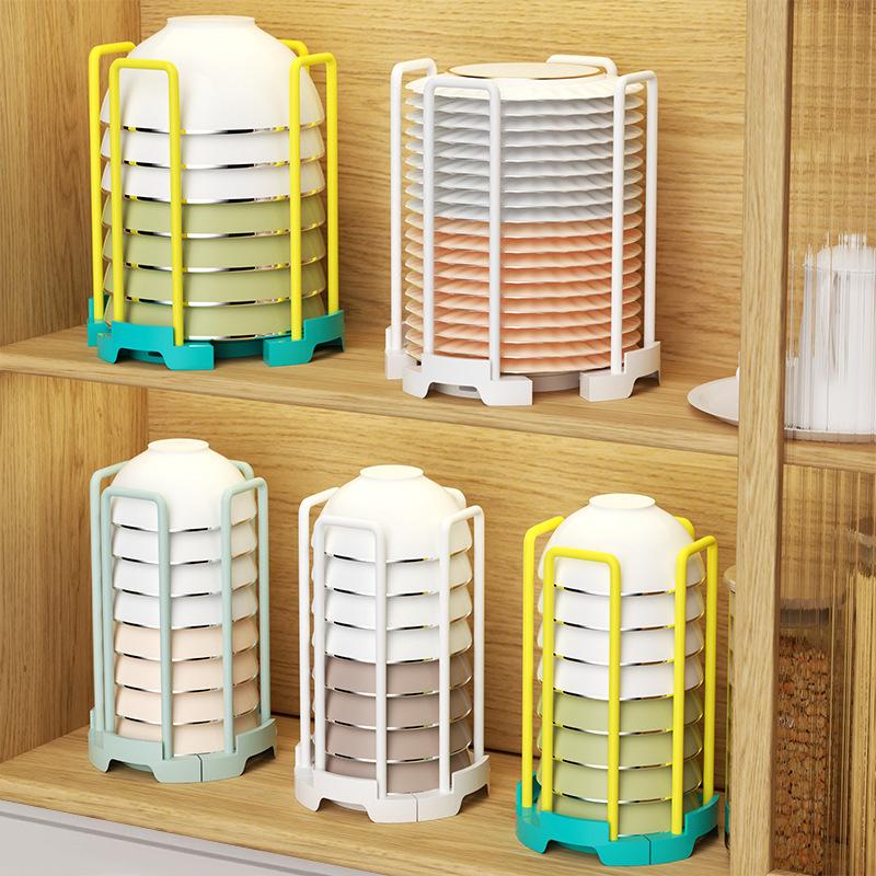 Retractable Multi-Functional Dish Rack: Dustproof Kitchen Storage for Bowls & Plates