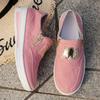 Big Size Sports Single Shoes Muffin Flat Bottom Side Zipper Color Casual Sneakers
