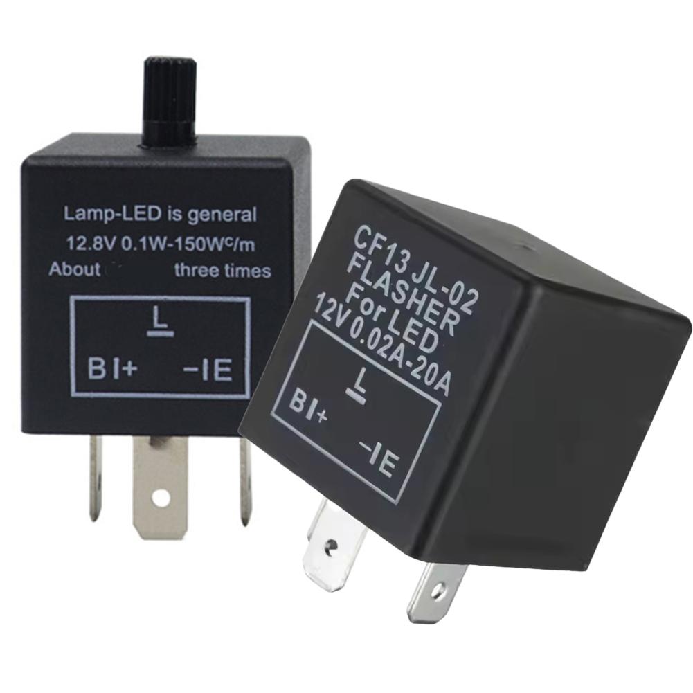 High-end CF14 3 Pin Adjust 12V LED Flasher Relay Car Turn Indicator Blinker Light Accessories Signal E1Z7