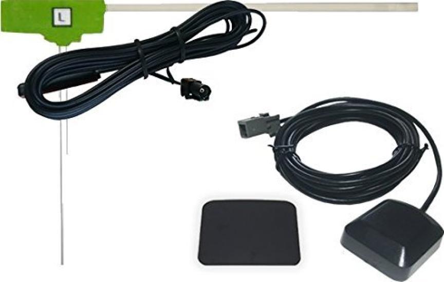 Film Antenna Compatible with Navigation GPS Antenna Type 1 Ground Digital TV Satellite TV Antenna Kenwood/Toyota/Daihatsu Systems, + One-Seg HF201S-01