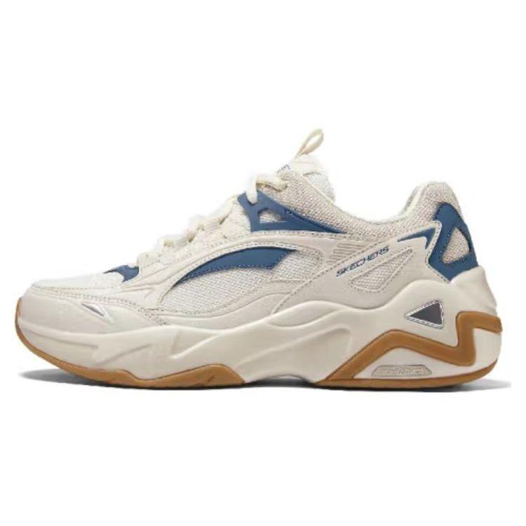 Skechers DLites Hyper Burst Sport Comfort Low Top Casual Running Shoes Men sneaker White Blue 232426-NTBL 40