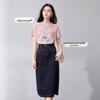 Xiangying Women's Butterfly Print Short Sleeve T-shirt