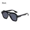 Oversized Double Bridge Sunglasses Retro Black Shades Trendy Pilot Sun Glasses UV4 Eyewear Women Sun Glasses Y2K Eyewear