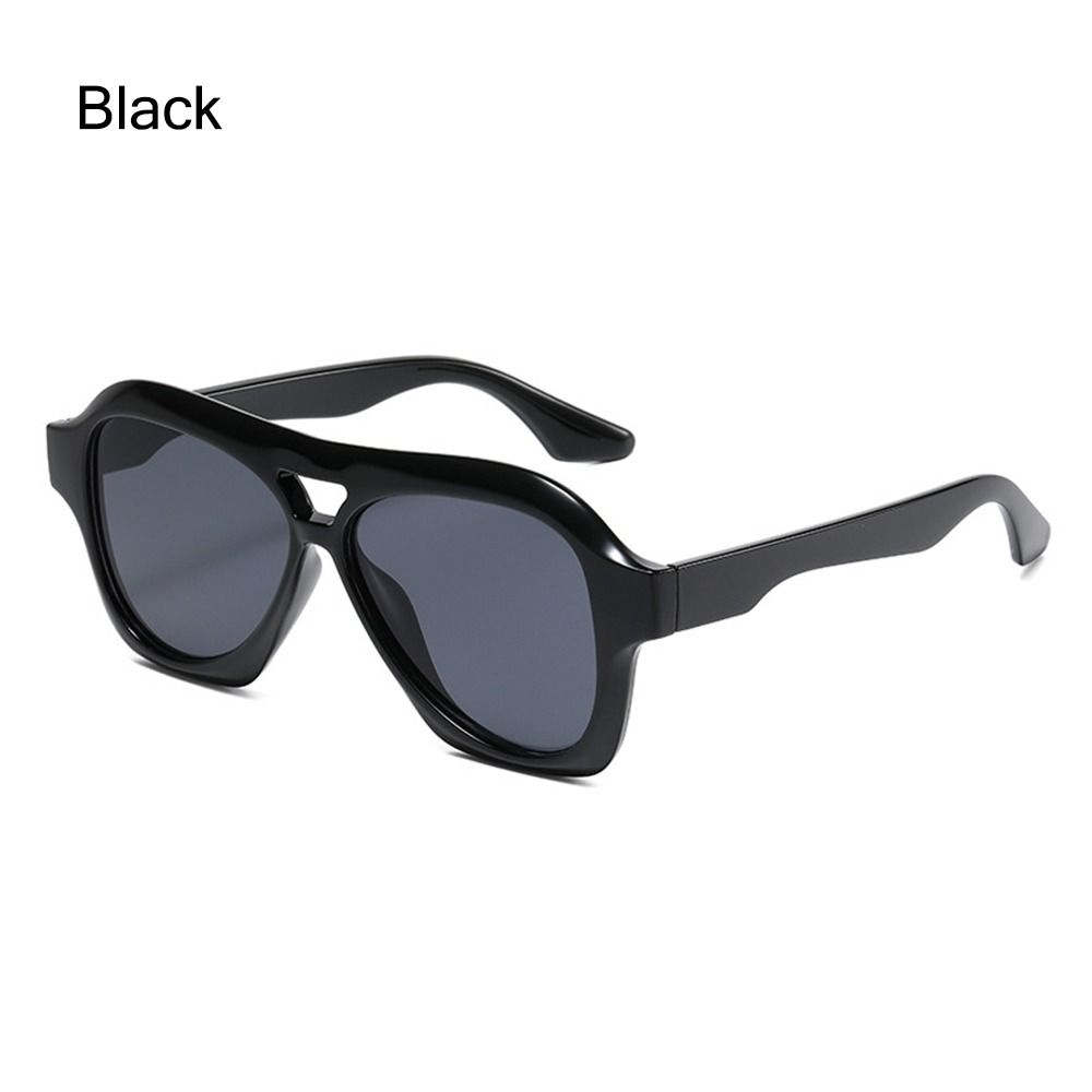 

Большие солнцезащитные очки с двойной перемычкой в ​​стиле ретро, ​​черные оттенки, модные солнцезащитные очки-пилоты, очки UV4, женские солнцезащитные очки Y2K, очки