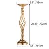 Cross-border Dining Table Candlestick Ornaments Golden Iron Vase Twist Candlestick Wedding Flowerware Wedding Props