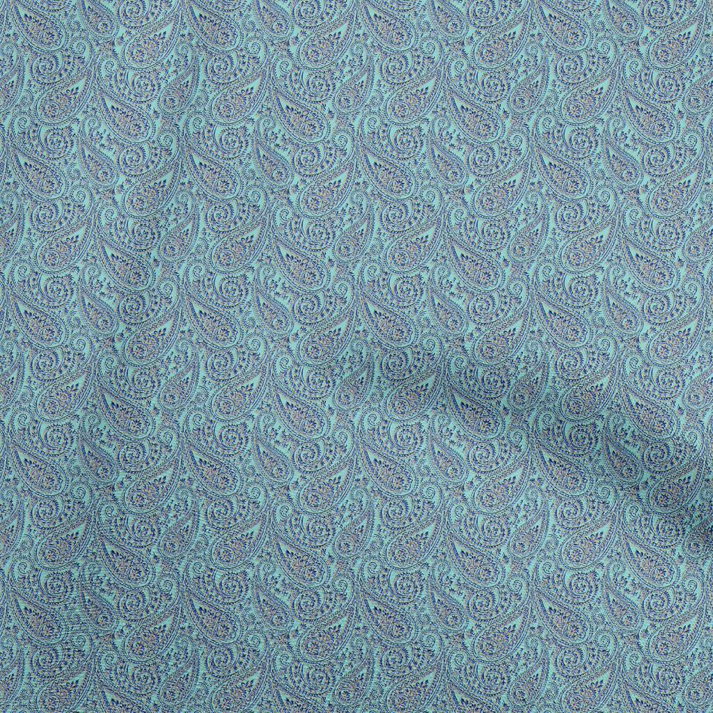 oneOone Cotton Cambric Dark Olive Green2 Fabric Kalamkari Quilting Supplies Print Sewing Fabric By The Yard 42 Inch