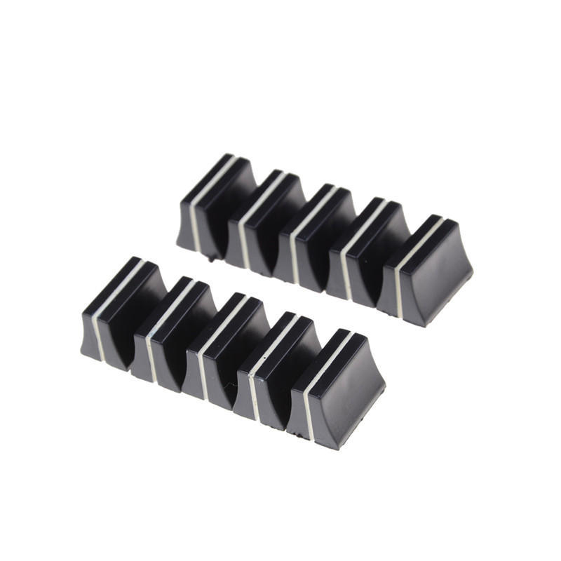 10 X Black Slide Potentiometer Mixer Fader Knob 19Mmlx12Mmw For 4Mm Shaft
