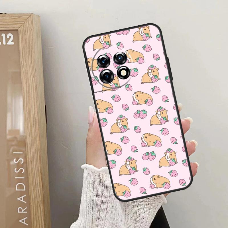 Cute Cartoon Guinea Pig Case For OnePlus Nord CE 5 2 3 4 Lite N20 N30 OnePlus 15 13 12 10 R 13T 10T 11 9 10 Pro Cover