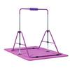 Gymnastic Bars for Kids, 63.5 Kg Capacity Folding Training Kip Bar with Mat, Adjustable Height Gymnastic Horizontal Bar for Home, Training Equipment