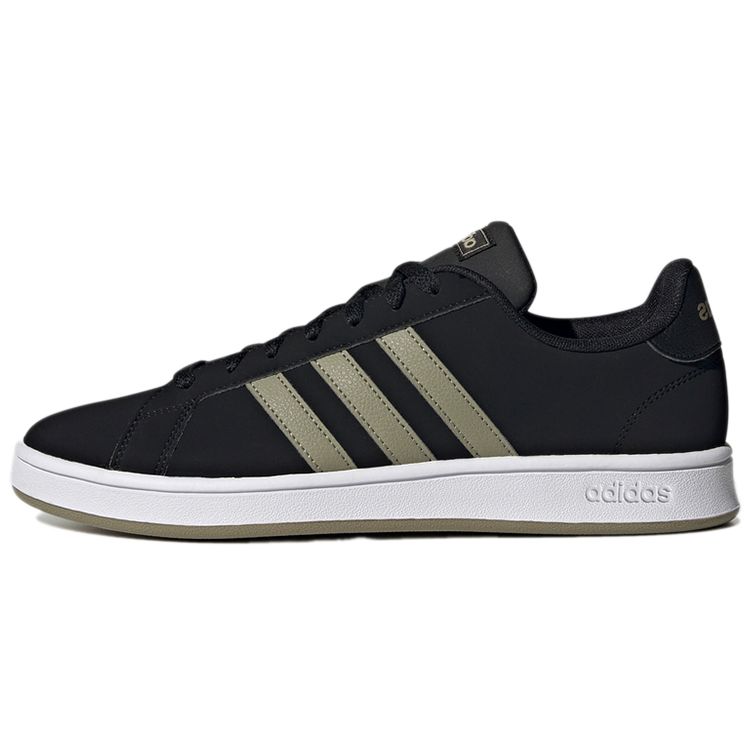 Adidas Neo Grand Court Casual Durable Low-Top Skate Shoes Men Sneakers Black Brown H02051