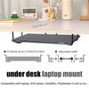 Laptop Shelf Fits Devices up to Aluminum Laptop Laptop Stand Tray for PlayStation and More Under-Desk Holder, Under-Desk Bracket, 2.7" Tall,