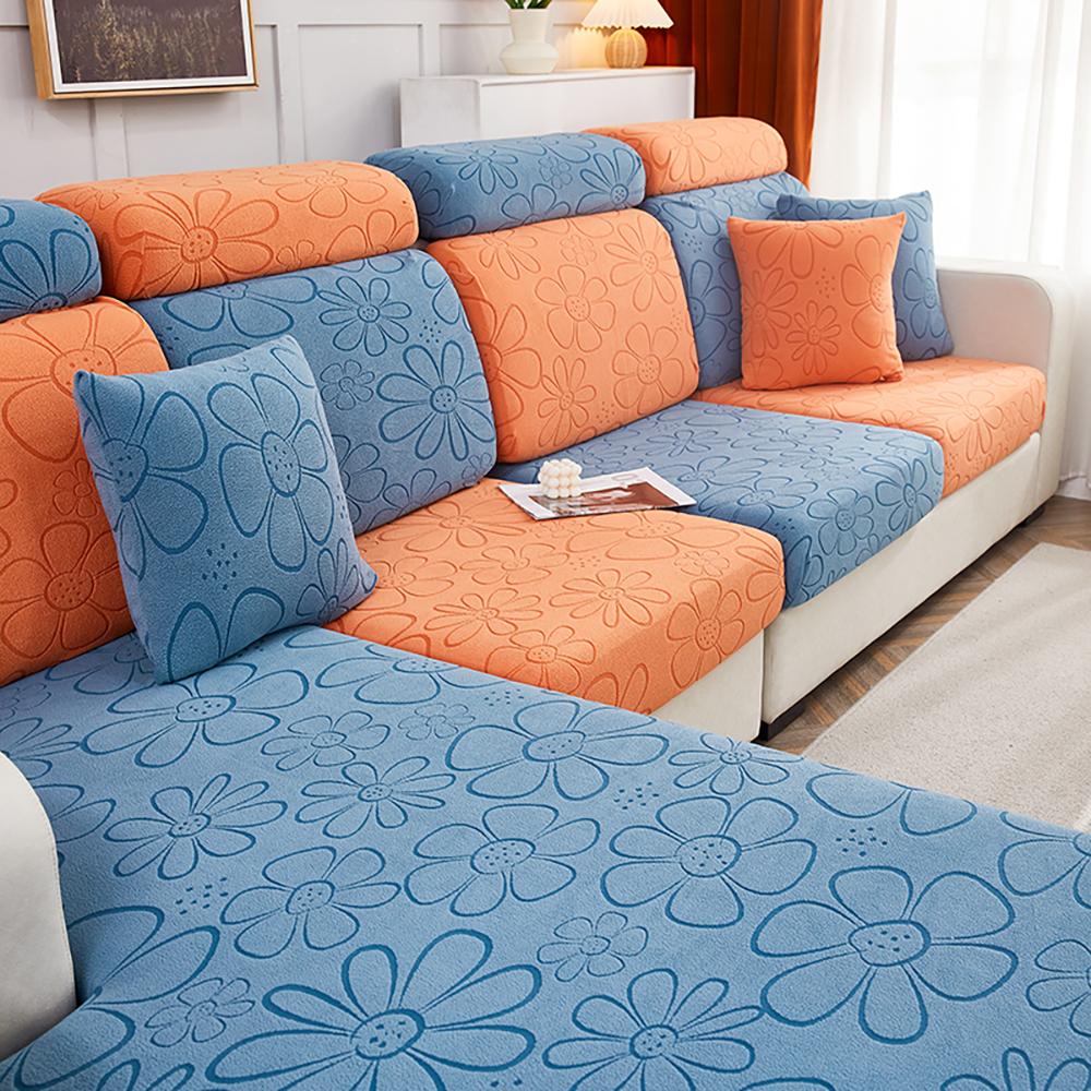 Sun Flower Jacquard Sofa Cover Elastic Washable Removable Seat Cushion Case Furniture Protector for Living Room
