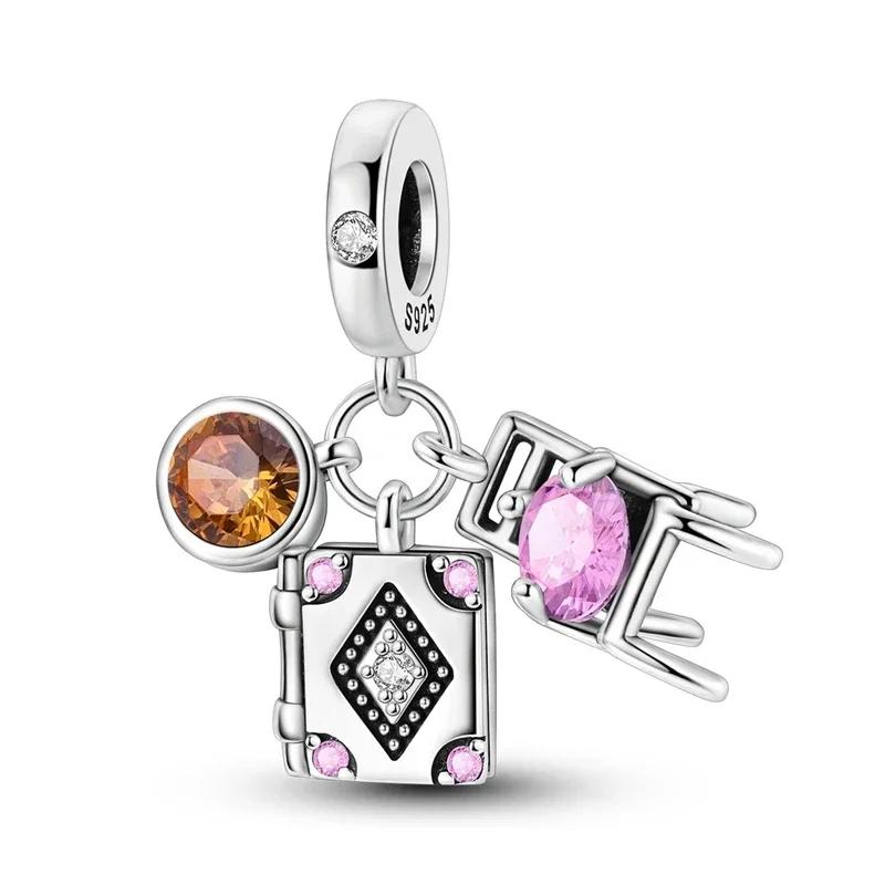Copper Golden Snowflake Magic Ball Carousel Pendant Beads Fit Charm Original Bracelet Women Diy Jewelry Making Gift