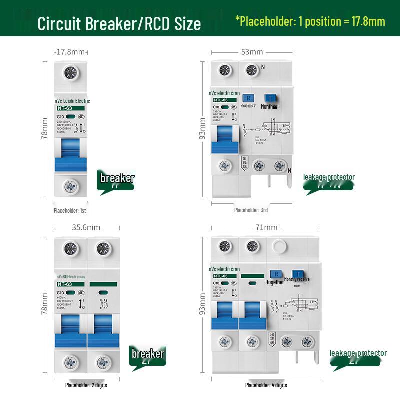 NVC Household Miniature Circuit Breakers & RCDs