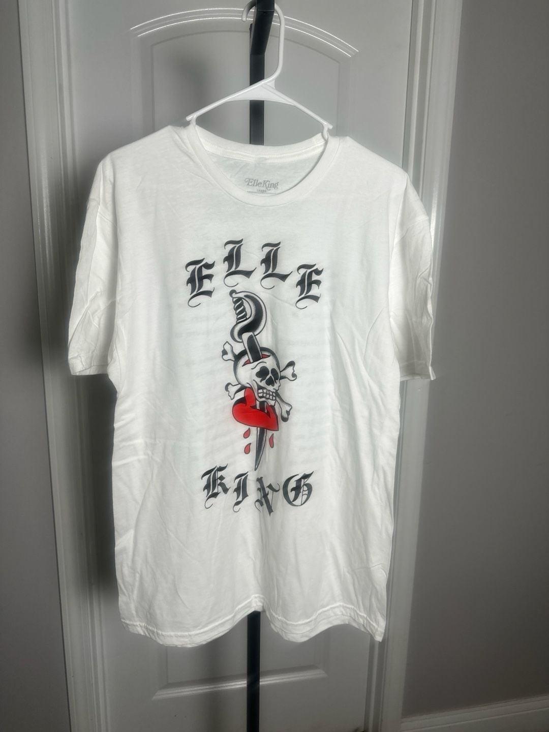 Elle King Official Tour Merchandise Skull Dagger Heart Graphic T-Shirt Large#265 S